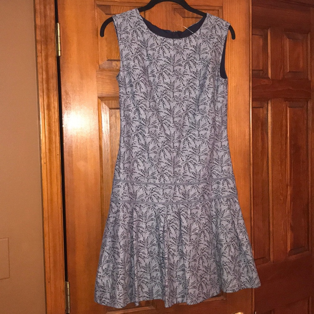 J Crew - Palm Tree dress, blue, sundress, size 00